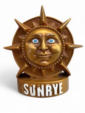 Red Hook SunRye Celestial Sun Face Beer Tap Handle Topper Blue Eyes
